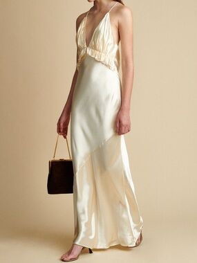 NWT Khaite Nirva Dress in Champagne